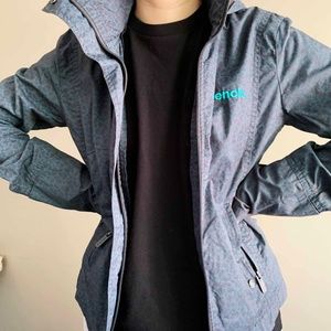 NWOT Bench Navy blue detail hooded barbecue jacket Size S